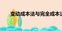 变动成本法与完全成本法的区别表现