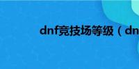 dnf竞技场等级（dnf竞技场）