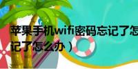 苹果手机wifi密码忘记了怎么办（wifi密码忘记了怎么办）