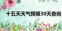 十五天天气预报30天查询（十五天天气）