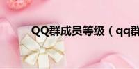 QQ群成员等级（qq群成员等级）