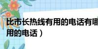 比市长热线有用的电话有哪些（比市长热线有用的电话）