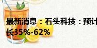 最新消息：石头科技：预计上半年净利同比增长35%-62%