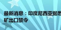 最新消息：印度尼西亚据悉正在研究放宽铝土矿出口禁令