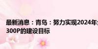 最新消息：青岛：努力实现2024年全市智能算力规模达到3300P的建设目标