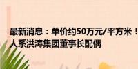 最新消息：单价约50万元/平方米！深圳最贵法拍房原权利人系洪涛集团董事长配偶