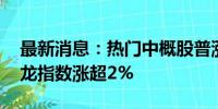 最新消息：热门中概股普涨 纳斯达克中国金龙指数涨超2%