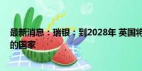 最新消息：瑞银：到2028年 英国将成为失去最多百万富翁的国家