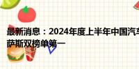 最新消息：2024年度上半年中国汽车保值率报告出炉，雷克萨斯双榜单第一