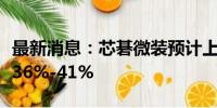 最新消息：芯碁微装预计上半年净利同比增长36%-41%