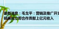 最新消息：毛戈平：营销及推广开支逐年攀升至逾5亿元 经销商成立即合作贡献上亿元收入