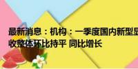 最新消息：机构：一季度国内新型显示用高机能薄膜厂商营收整体环比持平 同比增长