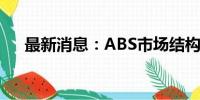 最新消息：ABS市场结构化调整进行时