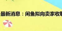 最新消息：闲鱼拟向卖家收取基础软件服务费