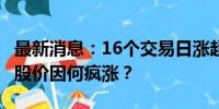 最新消息：16个交易日涨超233%！大众交通股价因何疯涨？