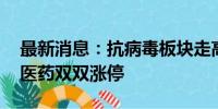 最新消息：抗病毒板块走高 塞隆药业、鲁抗医药双双涨停