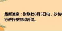 最新消息：财联社8月5日电，沙特CMA授权罗斯柴尔德银行进行安排和咨询。