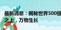 最新消息：揭秘世界500强企业的密码：平台之上，万物生长