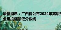 最新消息：广西省公布2024年高职高专提前批其他类院校专业组投档最低分数线