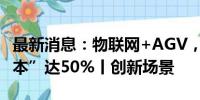 最新消息：物联网+AGV，智慧物流系统“降本”达50%丨创新场景