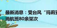 最新消息：受台风“玛莉亚”影响 日本已取消航班80余架次