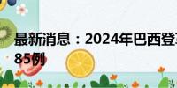 最新消息：2024年巴西登革热死亡病例达5085例