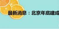 最新消息：北京年底建成超充站500座