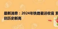 最新消息：2024年铁路暑运收官 累计发送旅客8.87亿人次创历史新高