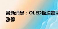 最新消息：OLED板块震荡回升 维信诺直线涨停