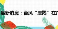 最新消息：台风“摩羯”在广东徐闻再次登陆