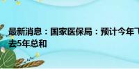 最新消息：国家医保局：预计今年飞行检查机构数量将超过去5年总和