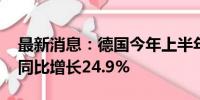 最新消息：德国今年上半年超万家企业破产 同比增长24.9%