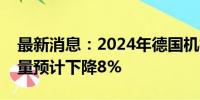 最新消息：2024年德国机械设备行业全年产量预计下降8%